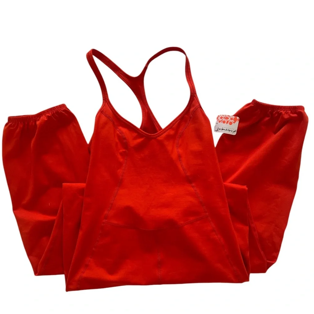 Free People Movement Good Karma
Onesie,leggings,Size M,
Flame colored Orange,NWT - Picture 6 of 12